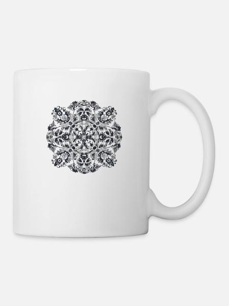 Portugiesisches Mandala - Tasse - Weiß