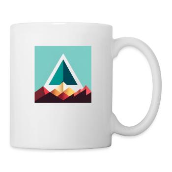 abstraktes Dreieck - Tasse - Weiß - Rechts