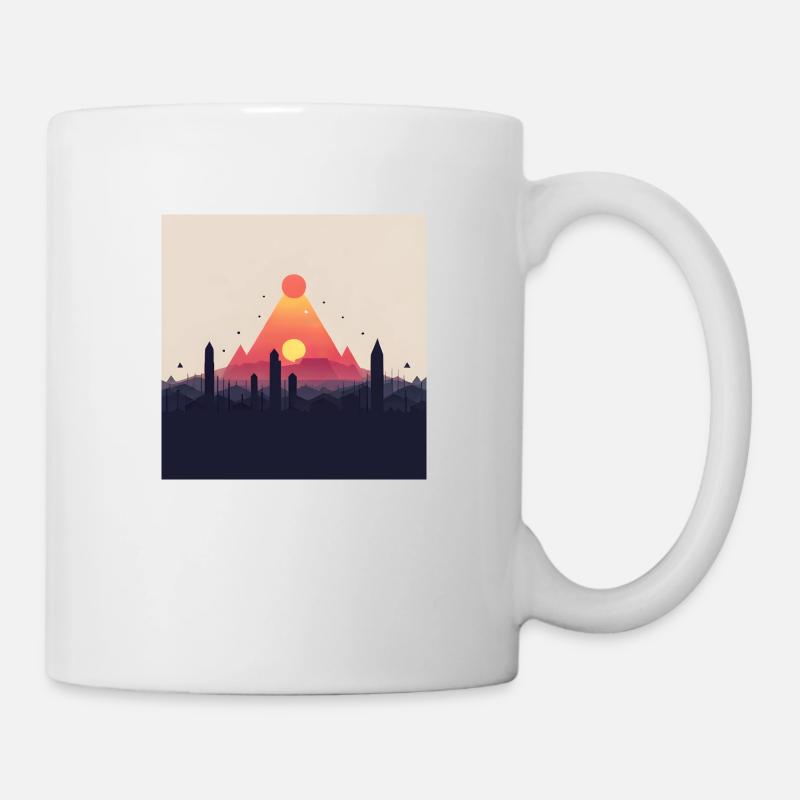 abstract pyramid - Mug - white