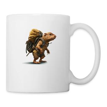 Rat-taupe en tournée en tant qu’aventurier en plein air - Mug blanc - blanc - Droite