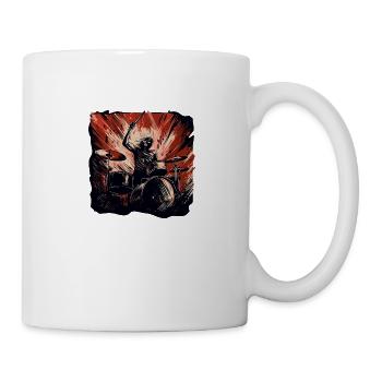 Drummer crazy - Tasse - Weiß - Rechts