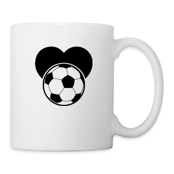 Fußball Football - Mug blanc - blanc - Droite