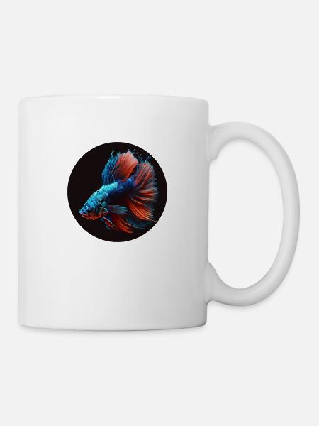 Kampffisch / Beta Splendens - Tasse - Weiß