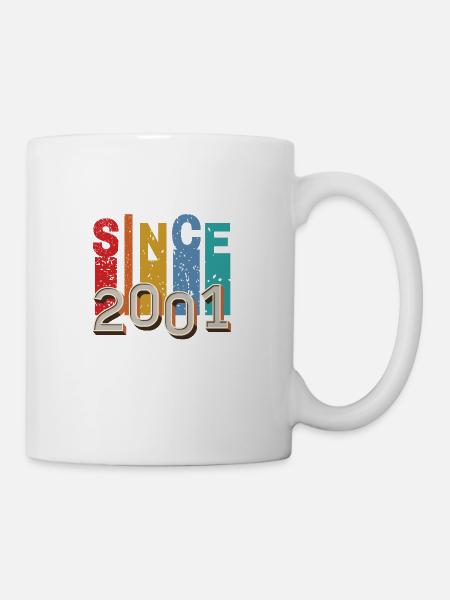 Seit 2001 retro - Tasse - Weiß