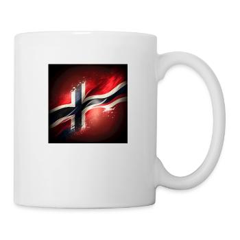 Norwegen Flagge - Tasse - Weiß - Rechts