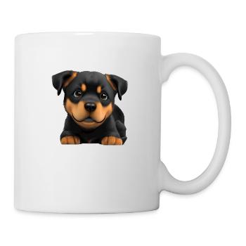 Rottweiler Chien Chiot Chiens Rottweiler Chiot - Mug blanc - blanc - Droite