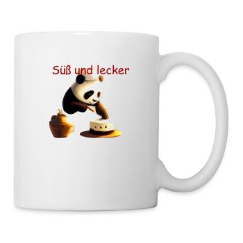 Süß und lecker Panda Bäcker. Geschenk - Tasse - Weiß - Rechts