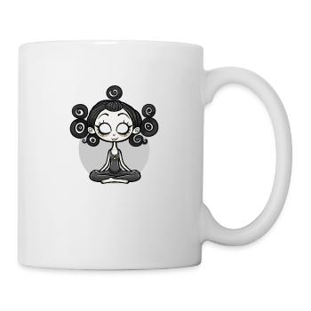 Yoga Lotus Pose - Tasse - Weiß - Rechts