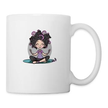 Yoga Lotus Pose - Tasse - Weiß - Rechts