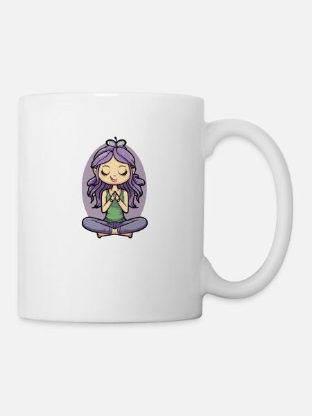 Yoga Lotus Pose - Tasse - Weiß