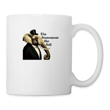 Ein Statement Für Steel Elefanten Design geschenk - Tasse - Weiß - Rechts