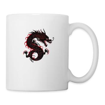 Drachen Asien - Tasse - Weiß - Rechts