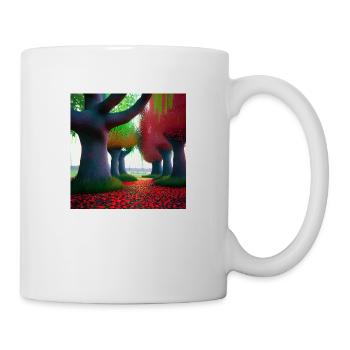 Forêt d’arbres épais - Mug blanc - blanc - Droite