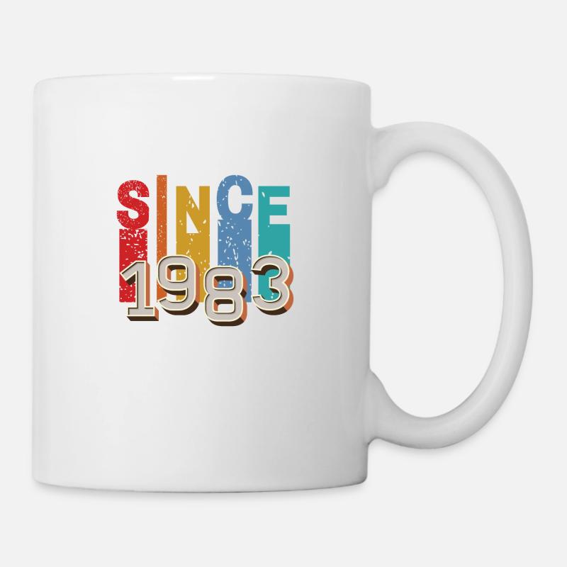 Since 1983 retro - Mug blanc - blanc
