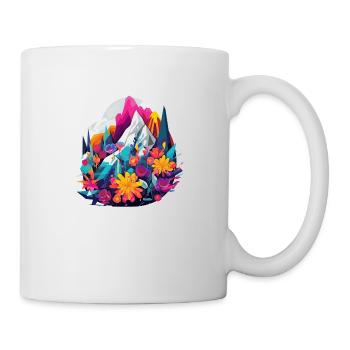 Alpenblume Blume Flower - Tasse - Weiß - Rechts