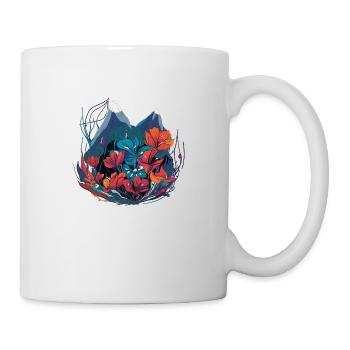 Alpenblume Blume Flower - Tasse - Weiß - Rechts