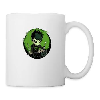 Drummer Boy green Drums Schlagzeug - Tasse - Weiß - Rechts