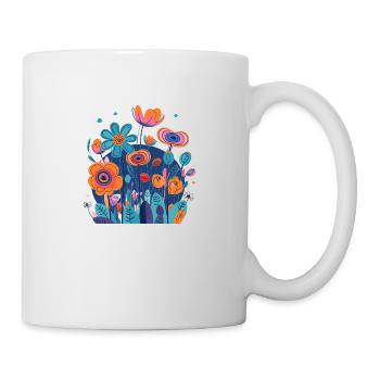 Alpenblumen Blume Flower - Tasse - Weiß - Rechts
