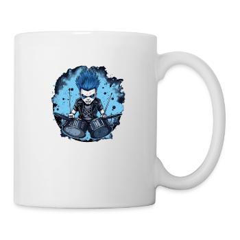 Drummer Boy blue Drums Schlagzeug - Tasse - Weiß - Rechts