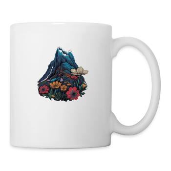 Alpenblume Blume Flower - Tasse - Weiß - Rechts