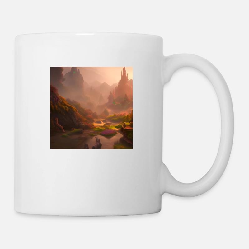 Paysage fantastique - Mug blanc - blanc