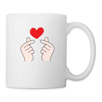 Cœurs de doigts 5 - Mug blanc - blanc - Droite