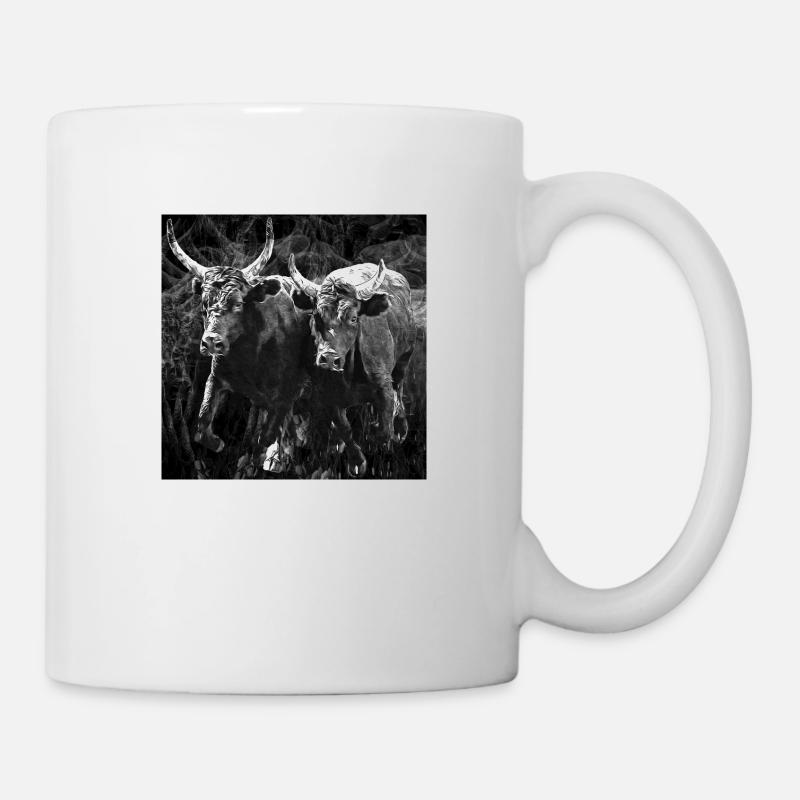 duo toro grunge - Mug blanc - blanc