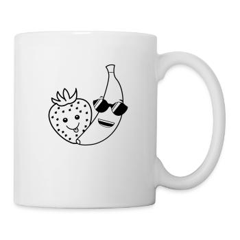 Fraise Banane - Mug blanc - blanc - Droite