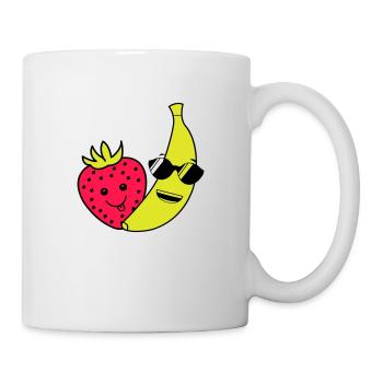 Fraise Banane - Mug blanc - blanc - Droite