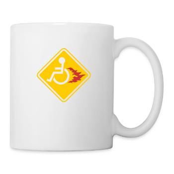 Wheelchair On Fire - neg - Tasse - Weiß - Rechts