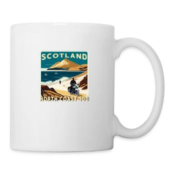 SCOTLAND NC 500 MOTORBIKE RETRO - Mug - white - Right