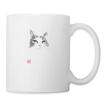 Katzengesicht - Tasse - Weiß - Rechts