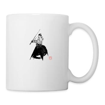 Samurai beendet den Kampf - Tasse - Weiß - Rechts