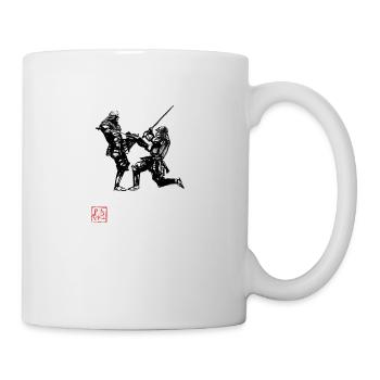 Samurai-Kampf - Tasse - Weiß - Rechts