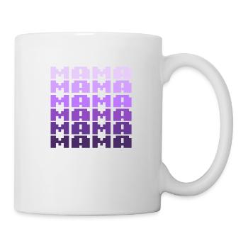 MAMA Retro Schriftzug 8bit - Tasse - Weiß - Rechts