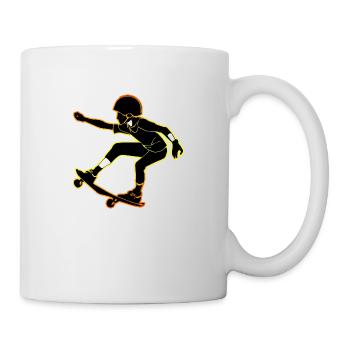 Skateboard - Tasse - Weiß - Rechts