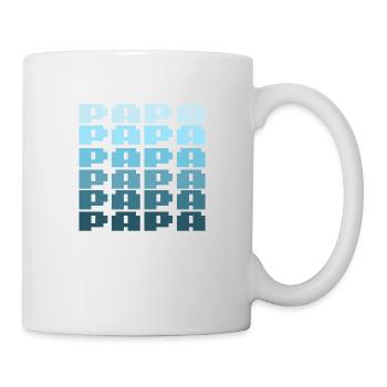 PAPA Retro Gaming 8bit Schriftzug - Tasse - Weiß - Rechts