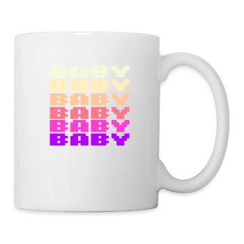 BABY Schriftzug Retro Gaming 8bit - Tasse - Weiß - Rechts