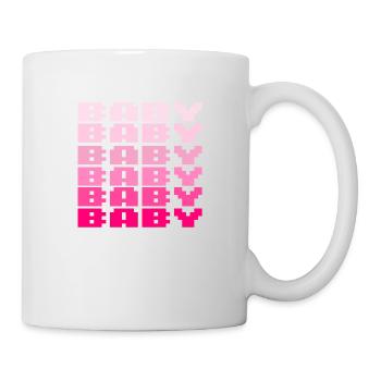 BABY Schriftzug Retro Gaming 8bit - Tasse - Weiß - Rechts