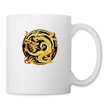 Chinesischer Drache - Tasse - Weiß - Rechts