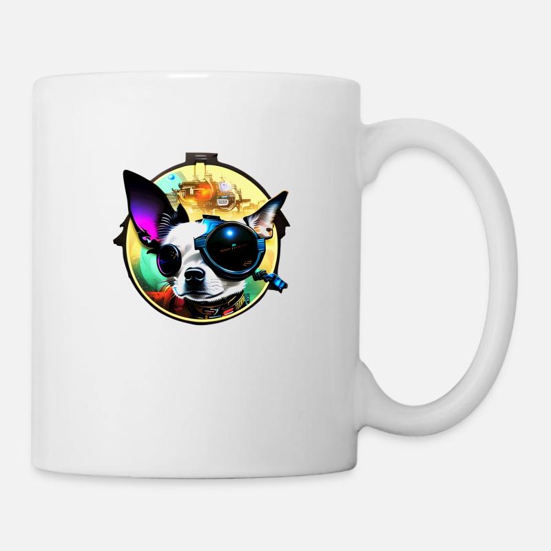 Steampunk Chihuahua - Tasse - Weiß