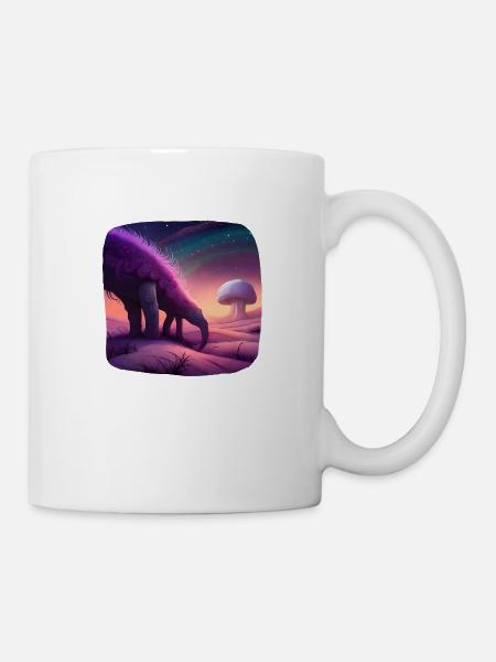 Fantasiewesen Alien auf einem fremden Planeten - Tasse - Weiß