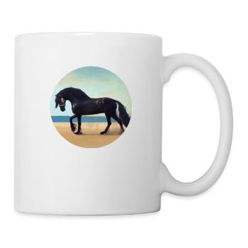 Etalon noir - Mug blanc - blanc - Droite