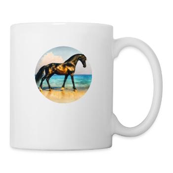Golden black stallion - Mug - white - Right