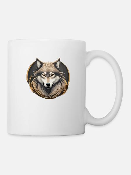 Loup majestueux - Mug blanc - blanc