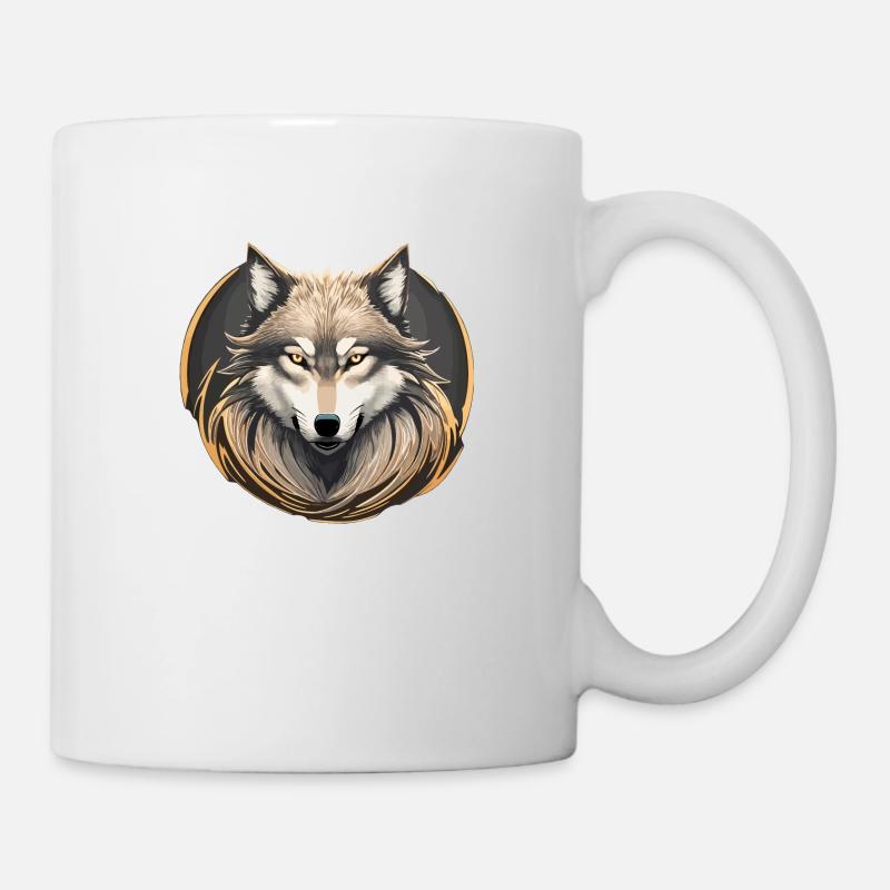 Majestic wolf - Mug - white