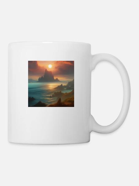 Sunset over the bay_02 - Tasse - Weiß