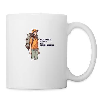 Voyageuse - Mug blanc - blanc - Droite