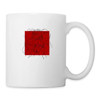 Face line red - Mug - white - Right