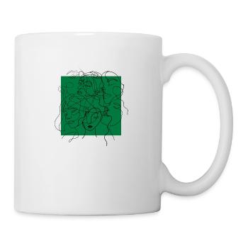 Face line Green - Mug - white - Right